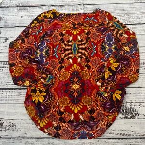 Ann Taylor loft long sleeved paisley top size extra small